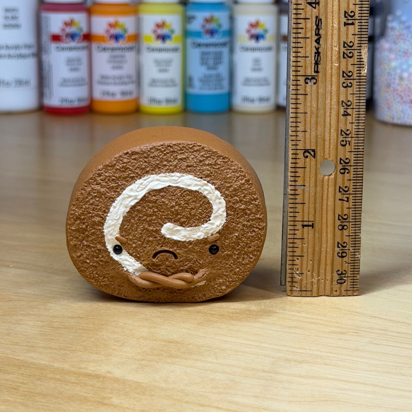 Grumpy Pumpkin Roll Cake Figurine