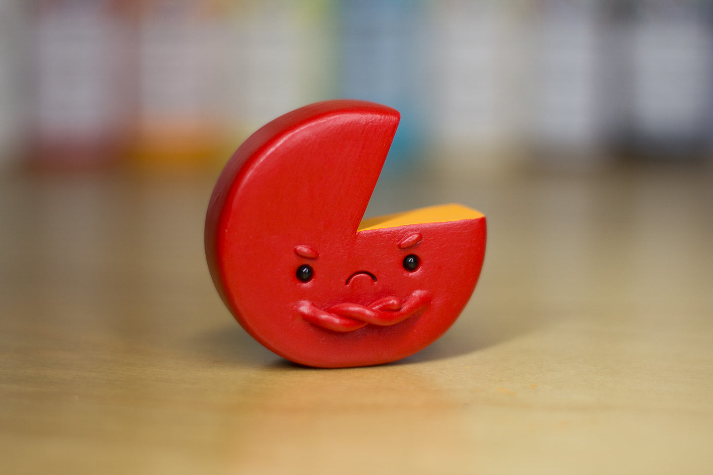 Grumpy Cheddar Cheese Wheel with Little Buddy Slice