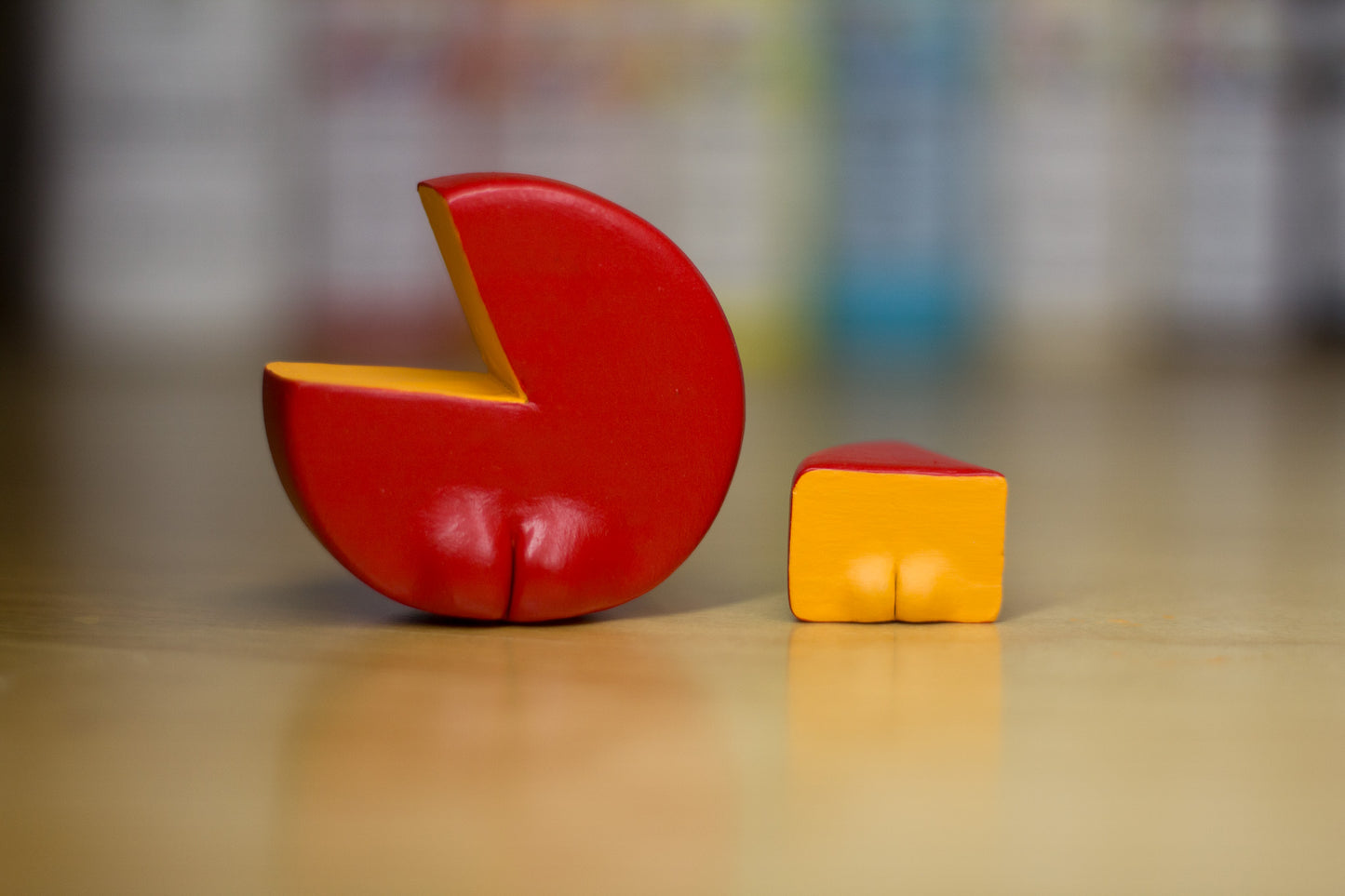 Grumpy Cheddar Cheese Wheel with Little Buddy Slice