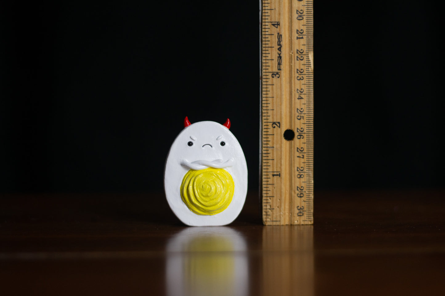 Grumpy Deviled Egg Figurine