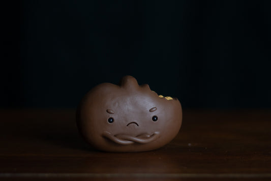 Grumpy Peanut Butter Pumpkin Figurine