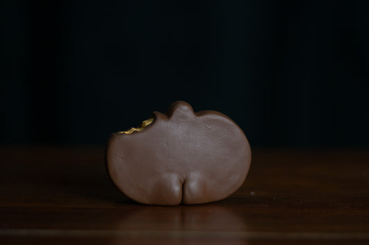 Grumpy Peanut Butter Pumpkin Figurine