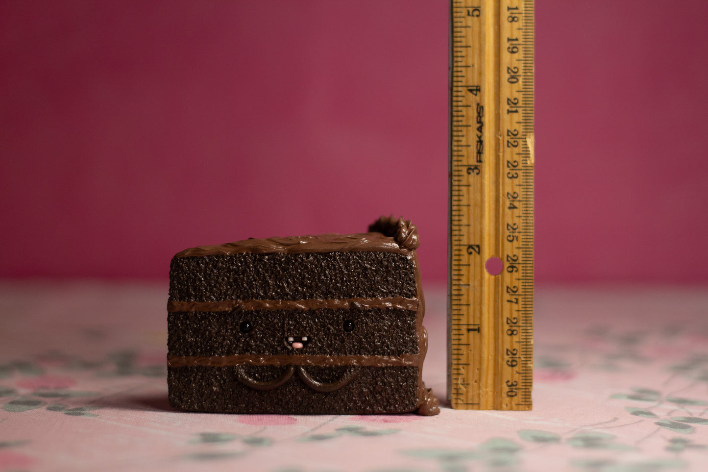 Happy Chocolate Cake Slice Figurine