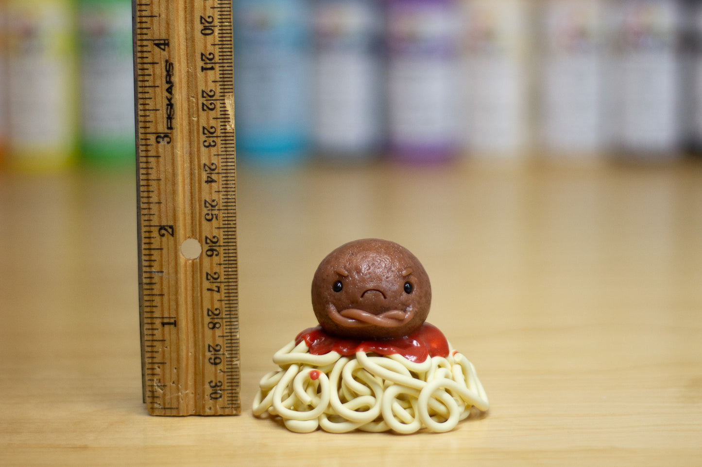 Grumpy Meatball on Top of Spaghetti Figurine