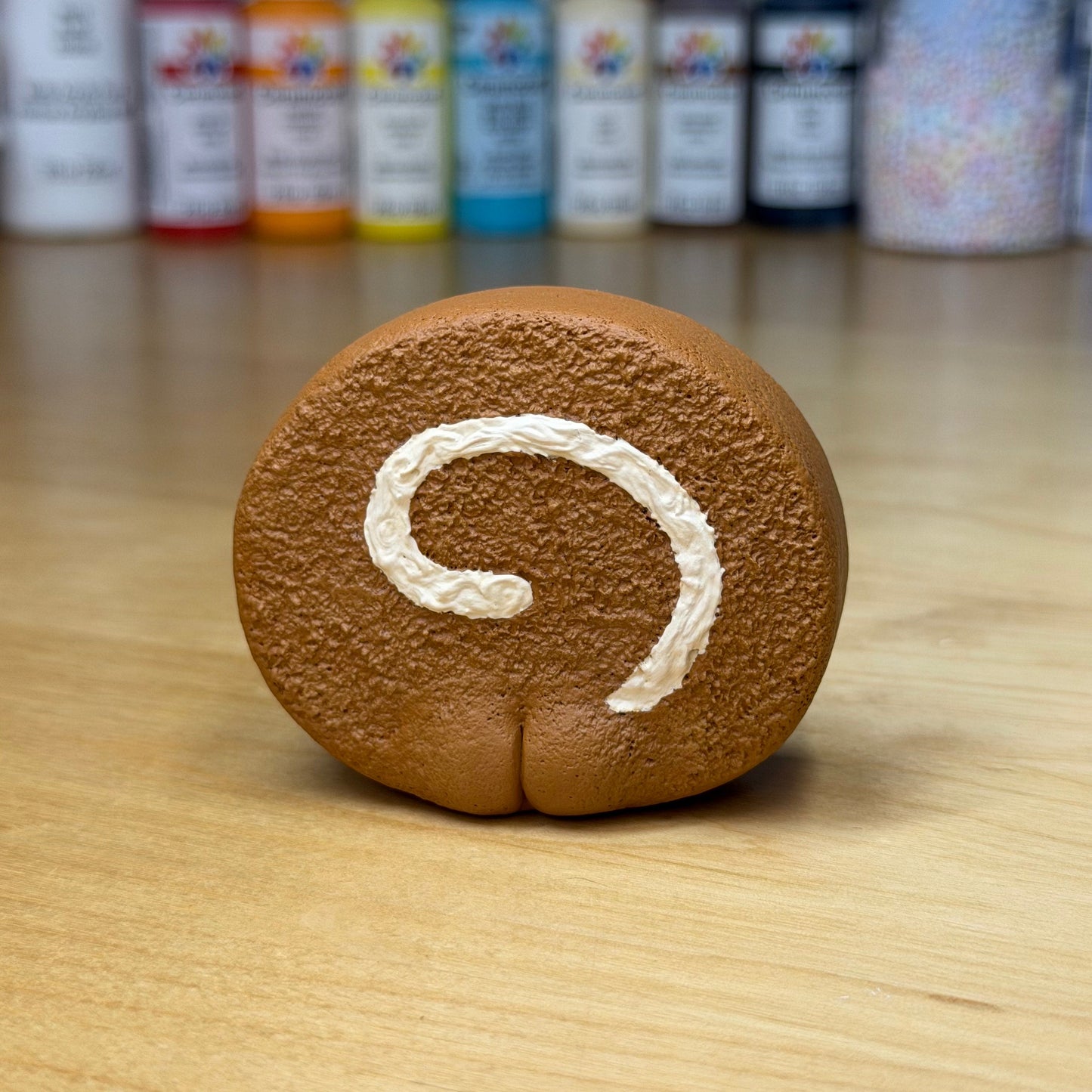 Grumpy Pumpkin Roll Cake Figurine