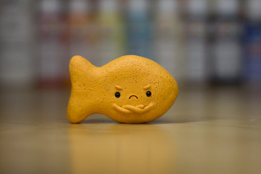 Grumpy Fishy Cracker Figurine