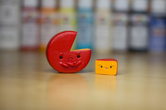 Grumpy Cheddar Cheese Wheel with Little Buddy Slice