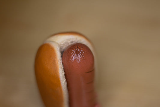 Grumpy Hotdog Figurine
