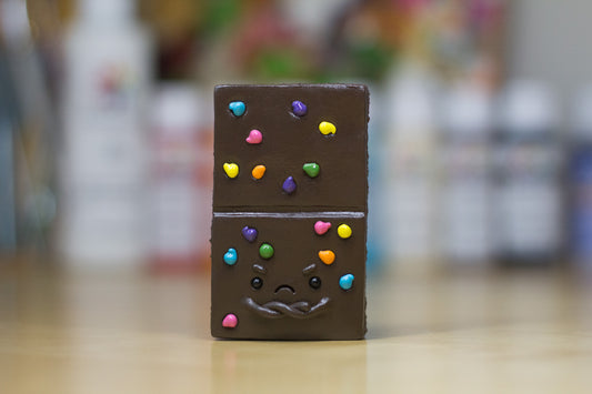Grumpy Rainbow Brownie Figurine