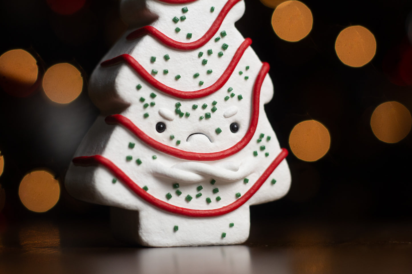 Grumpy Christmas Snack Cake Figurine