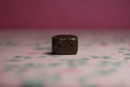 Grumpy Dark Chocolate with Caramel Filling Figurine