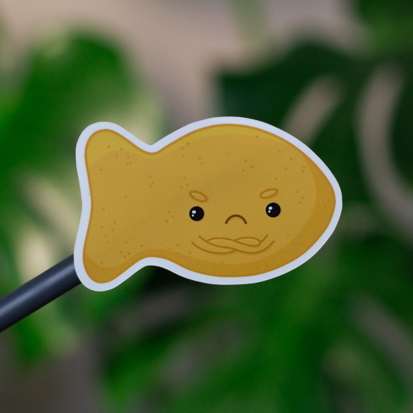 Grumpy Fishy Cracker Sticker