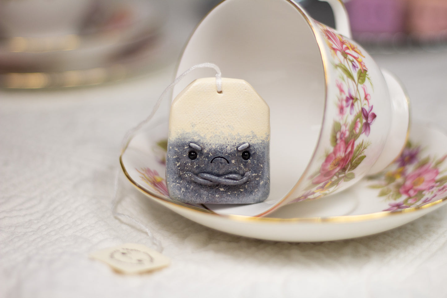 Grumpy Earl Grey Tea Bag Figurine