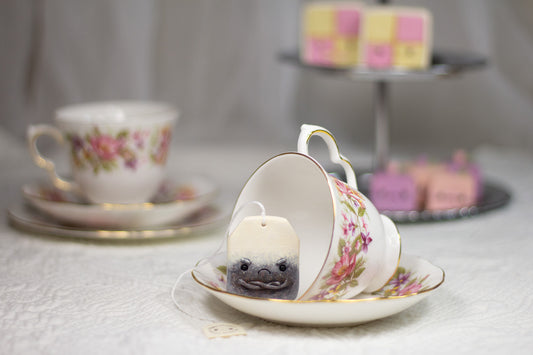 Grumpy Black Tea Bag Figurine