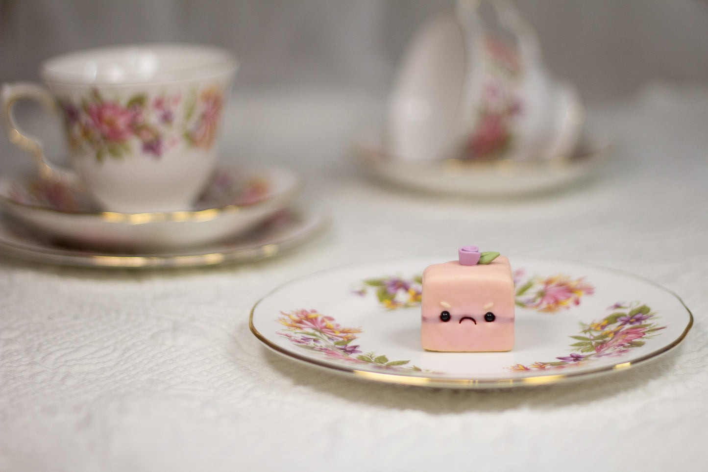 Grumpy Pink Petit Four Figurine