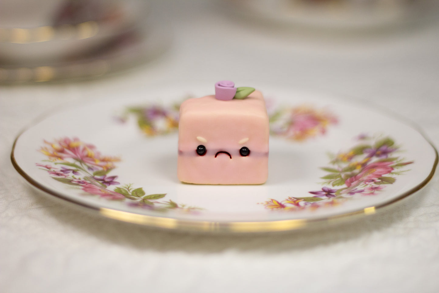 Grumpy Pink Petit Four Figurine