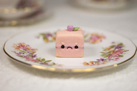 Grumpy Pink Petit Four Figurine