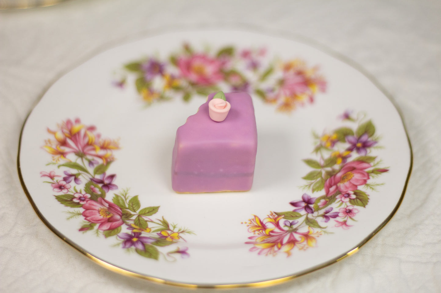 Grumpy Purple Petit Four Figurine