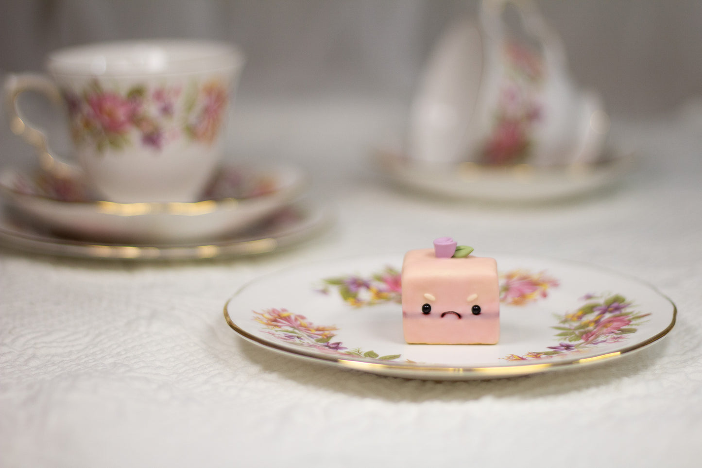 Grumpy Pink Petit Four Figurine