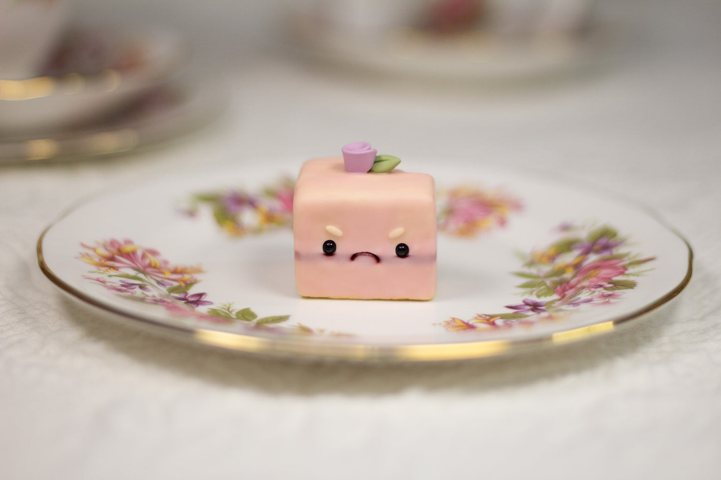Grumpy Pink Petit Four Figurine