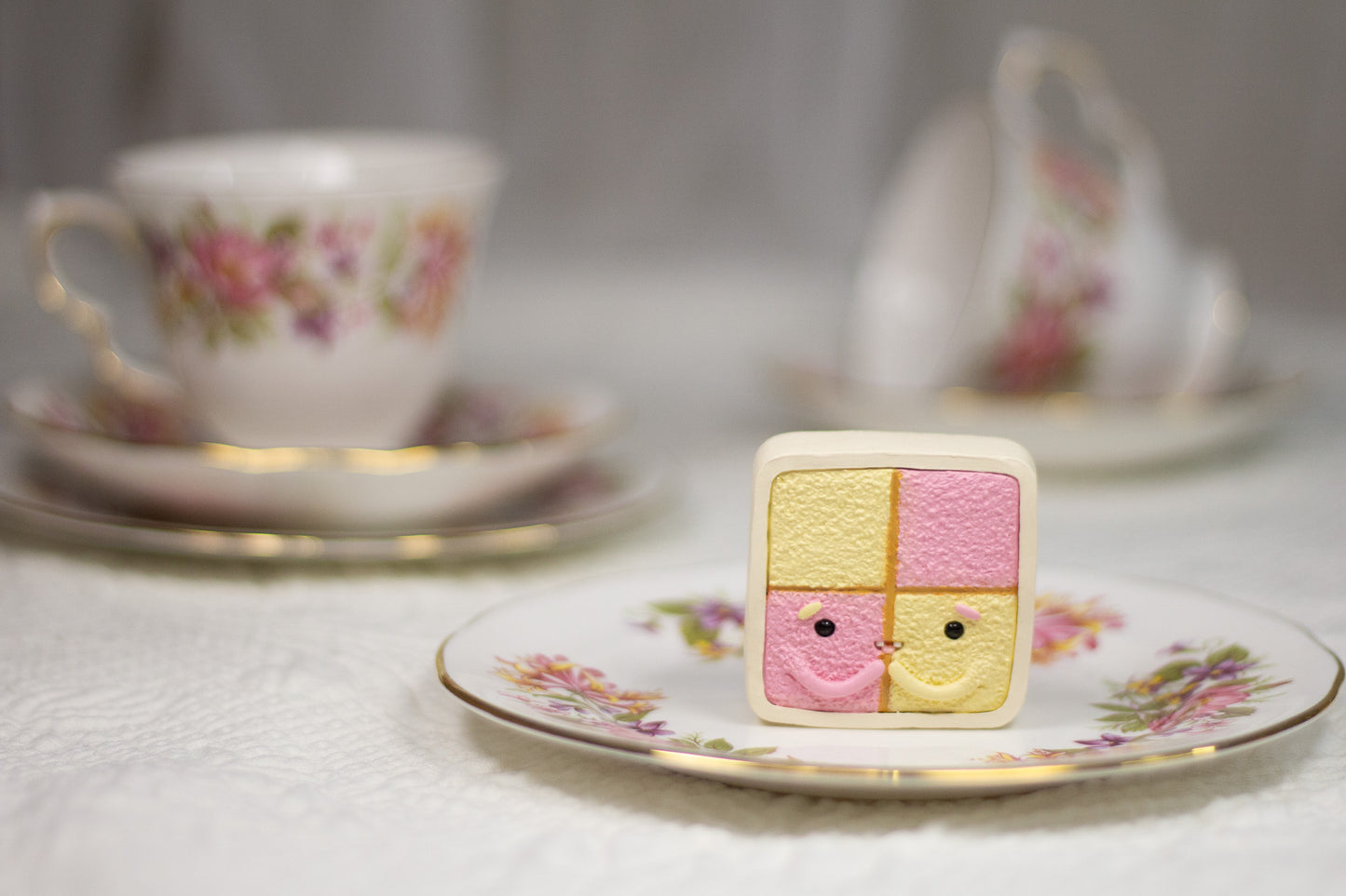 Happy Battenberg Cake Figurine