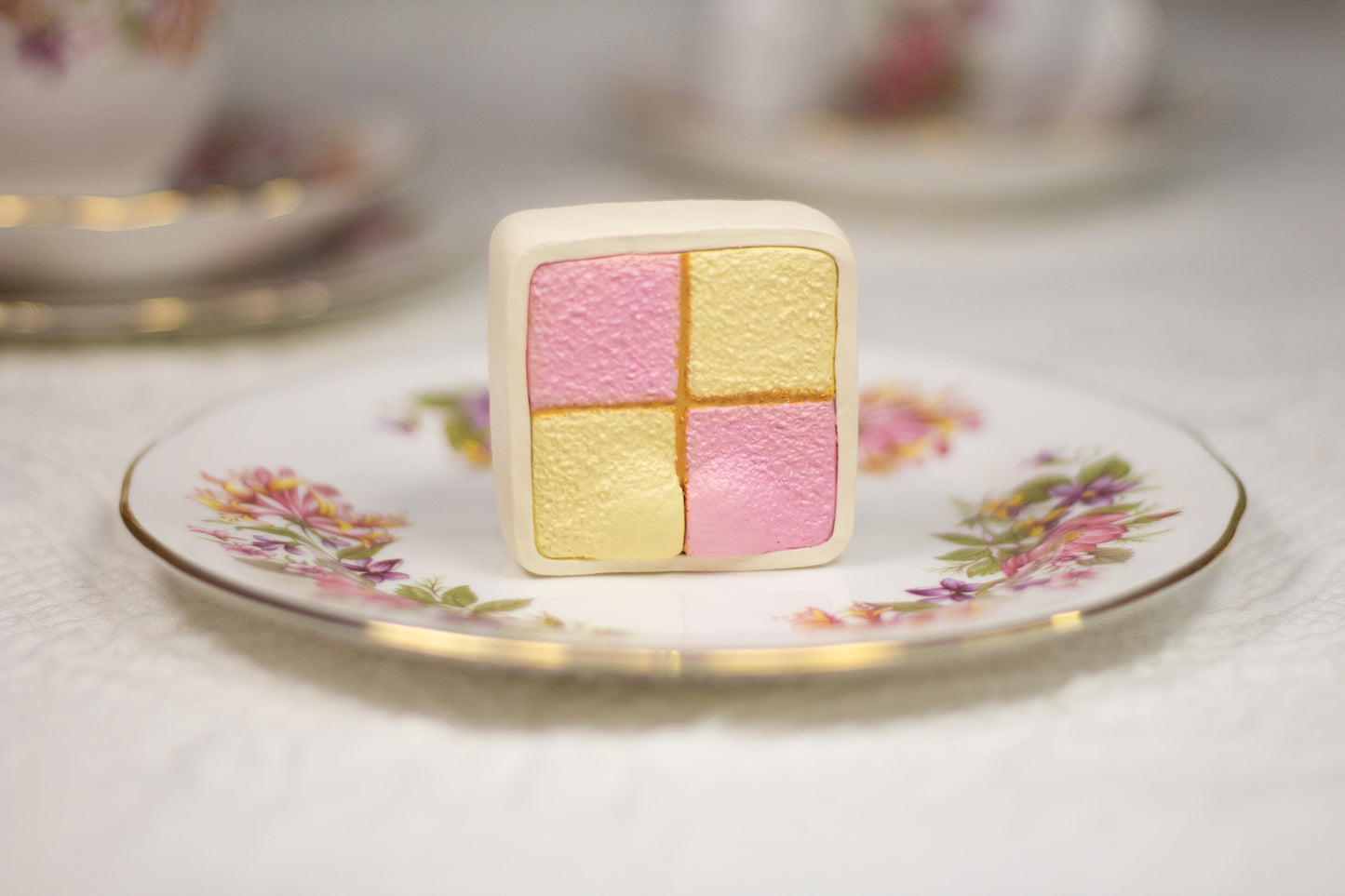 Happy Battenberg Cake Figurine