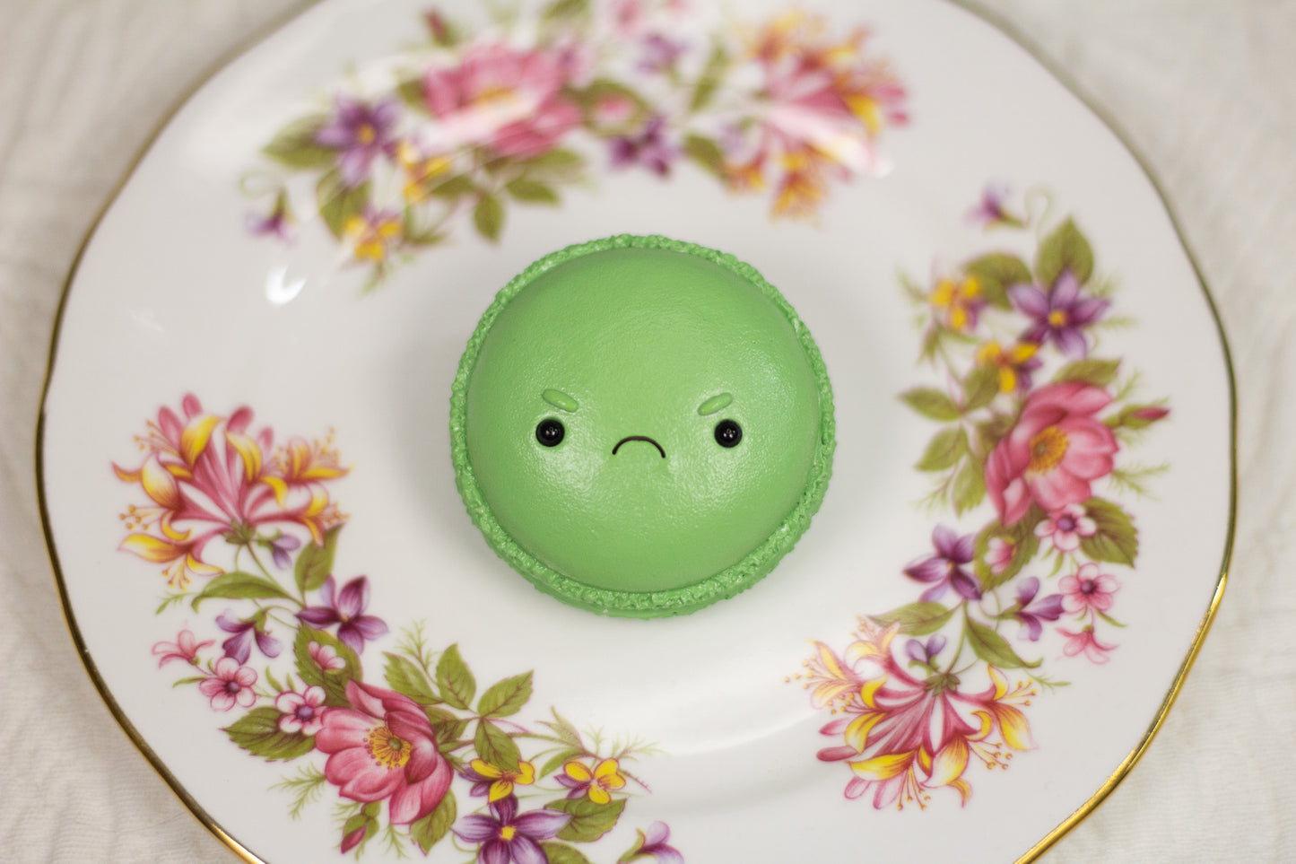 Grumpy Matcha Macaron Magnet