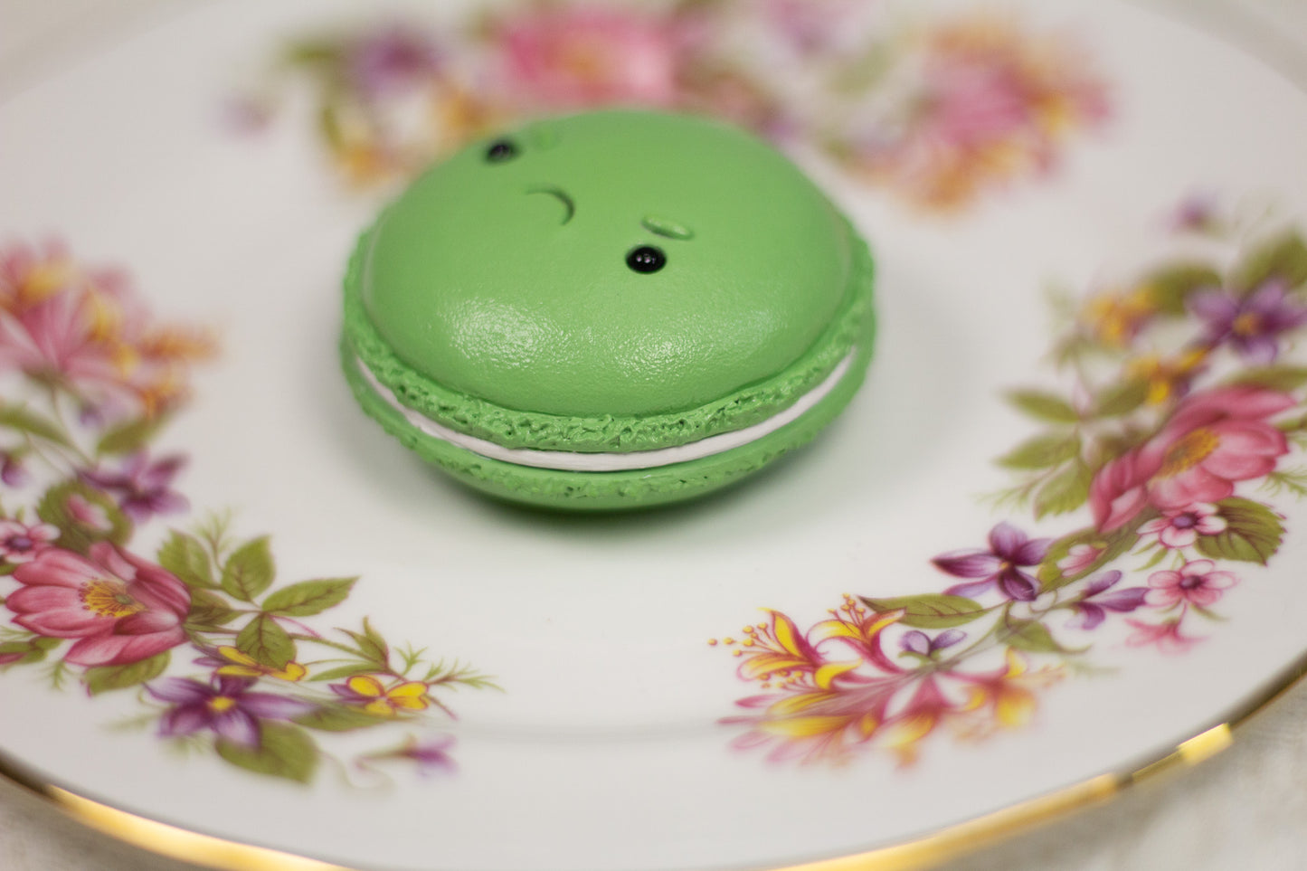 Grumpy Matcha Macaron Magnet