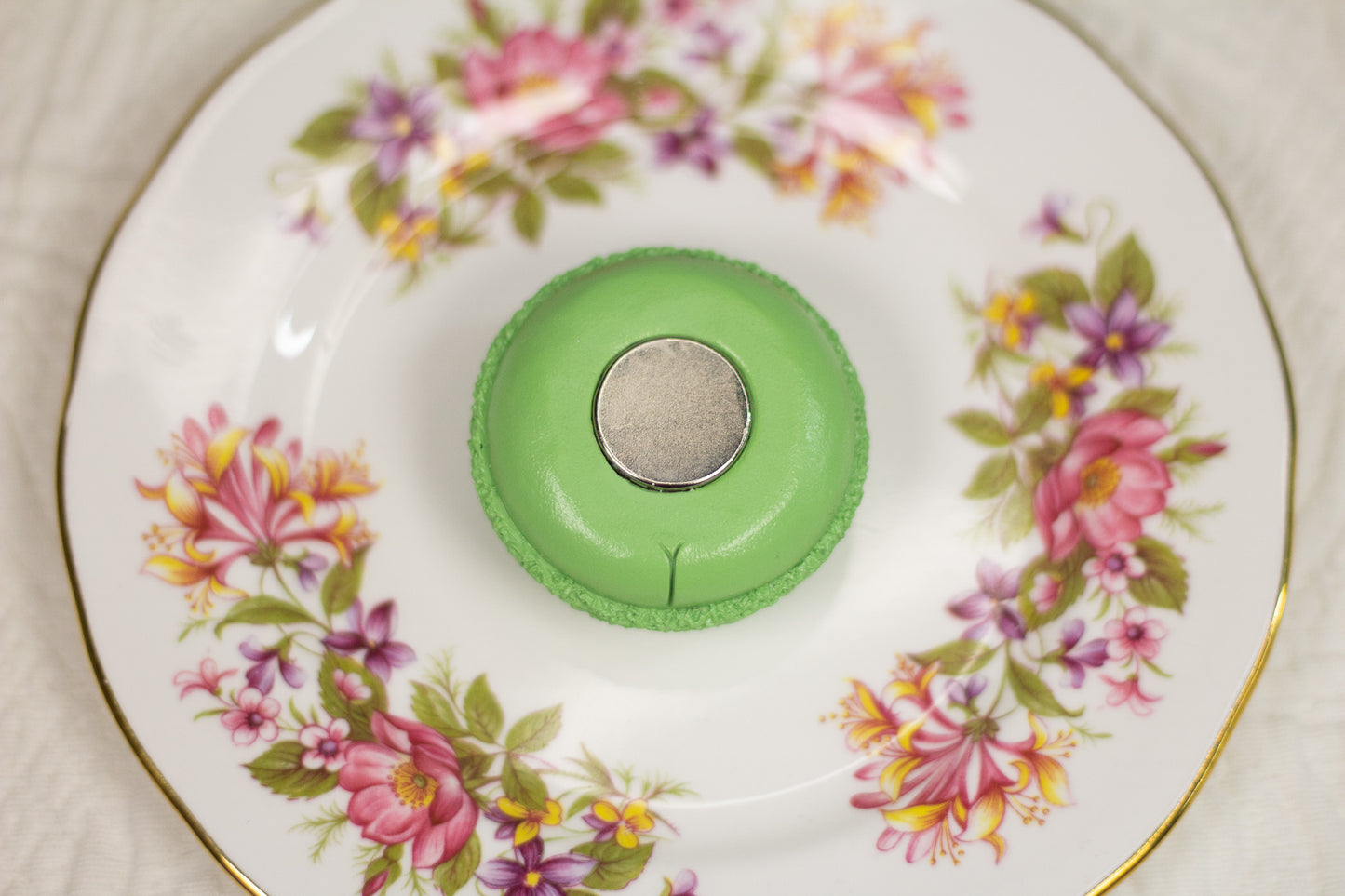 Grumpy Matcha Macaron Magnet