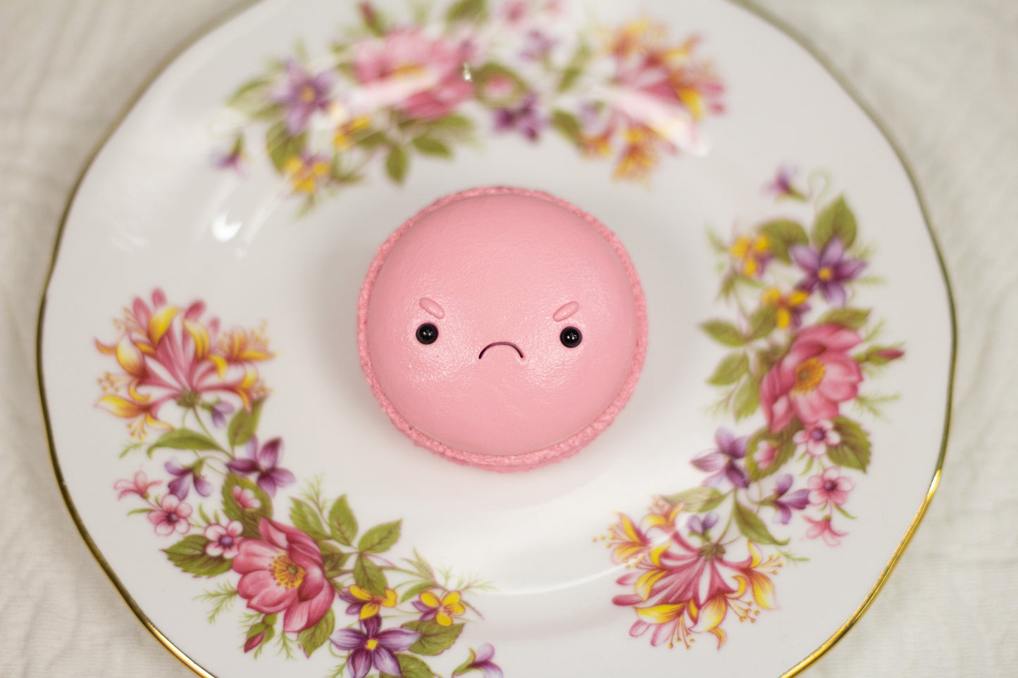Grumpy Raspberry Macaron Magnet