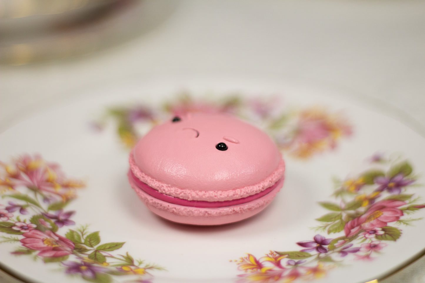 Grumpy Raspberry Macaron Magnet