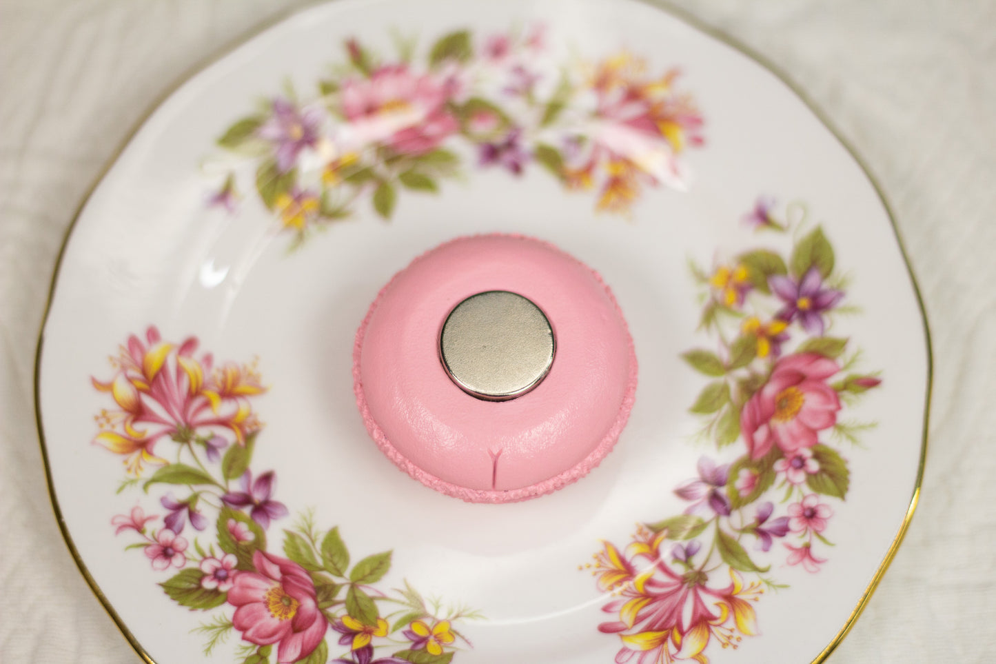 Grumpy Raspberry Macaron Magnet