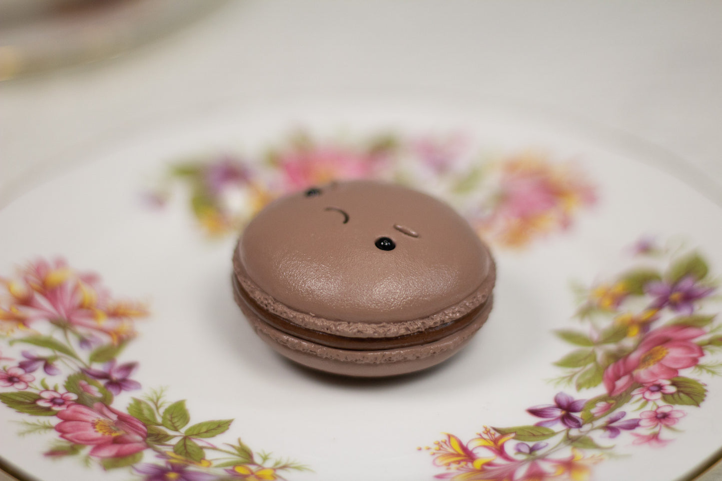 Grumpy Chocolate Macaron Magnet