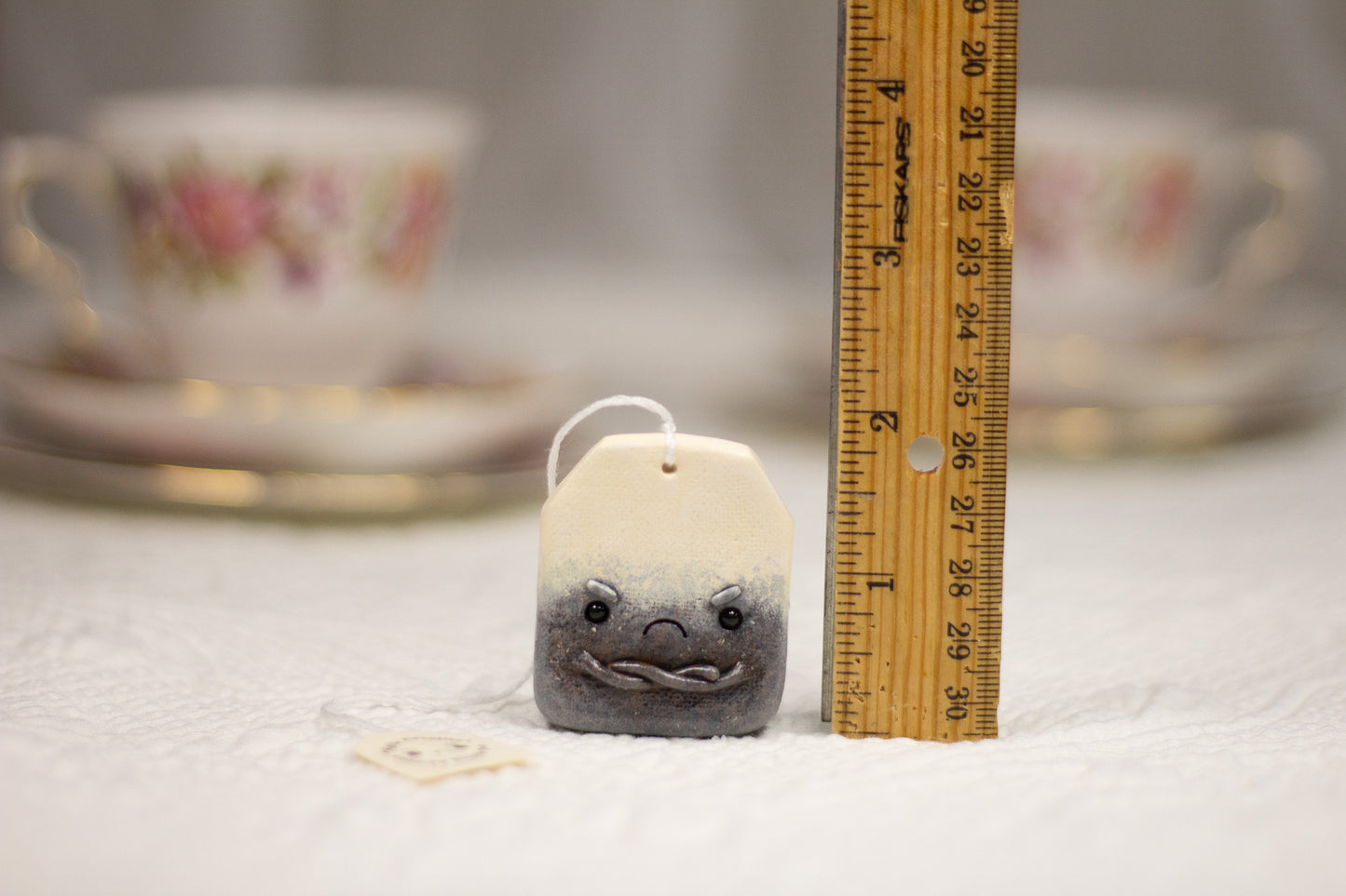 Grumpy Black Tea Bag Figurine