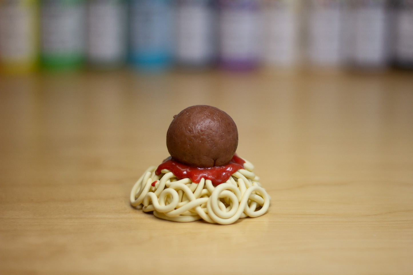 Grumpy Meatball on Top of Spaghetti Figurine