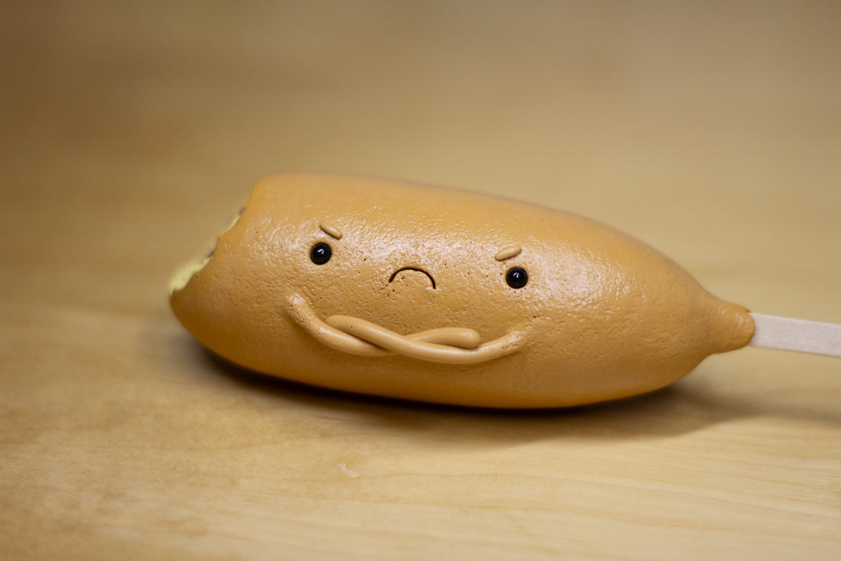 Grumpy Corn Dog Figurine