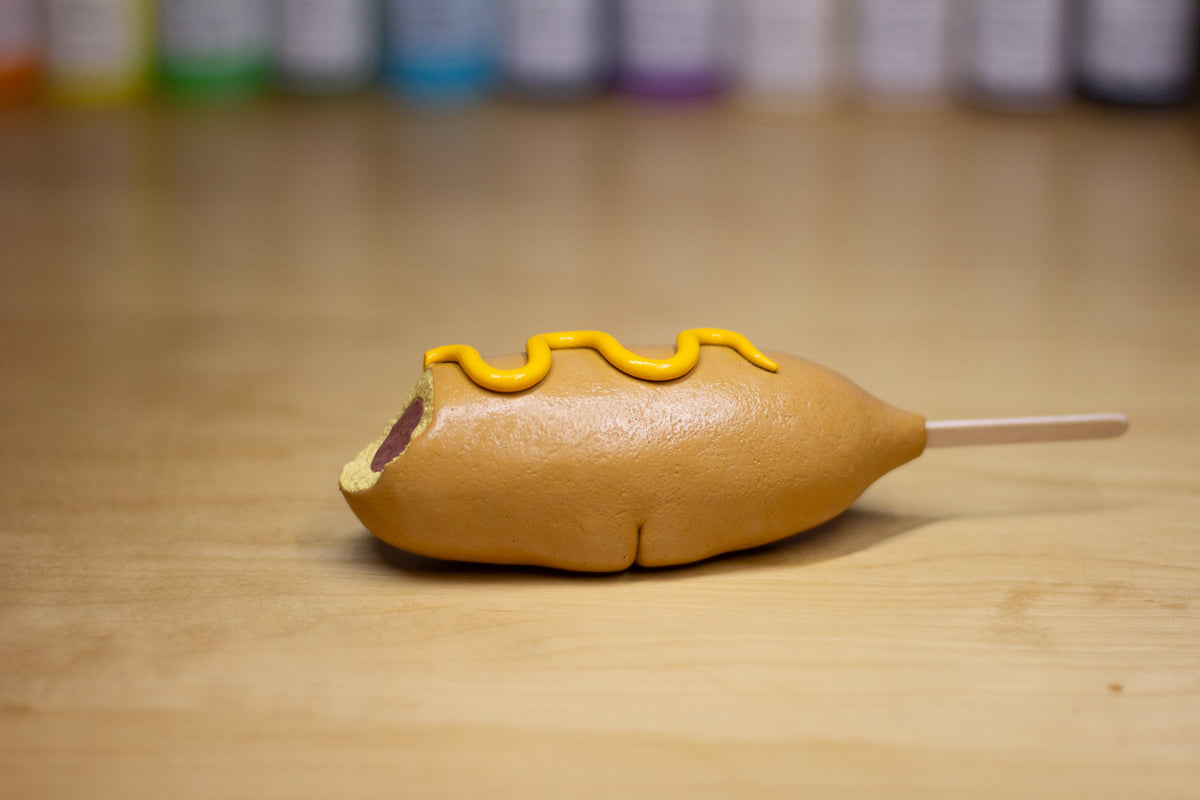 Grumpy Corn Dog With Mustard Figurine