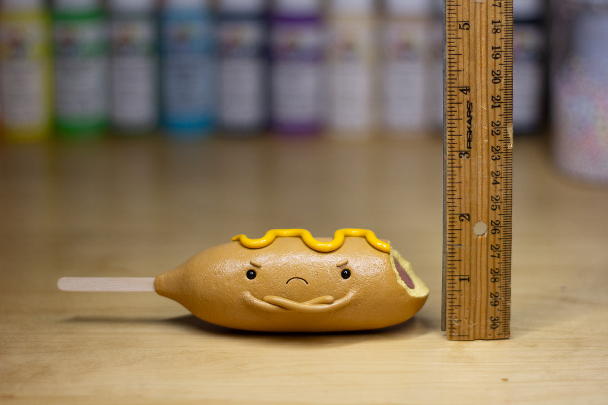 Grumpy Corn Dog With Mustard Figurine
